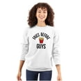 thumbnail image 1 of Fries Before Guys Girl Squad Food BFF Women Crewneck Sweatshirt Brisco Brands X, 1 of 6