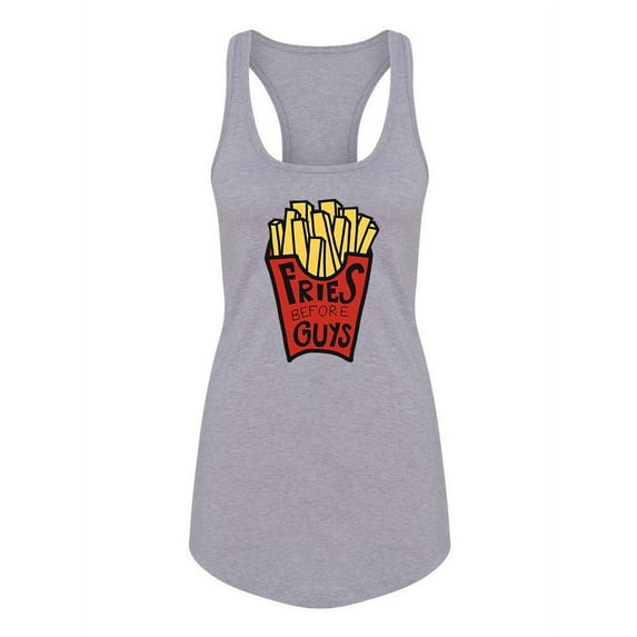 Fries Before Guys Racerback Tank Women -Image by Shutterstock, Female Medium