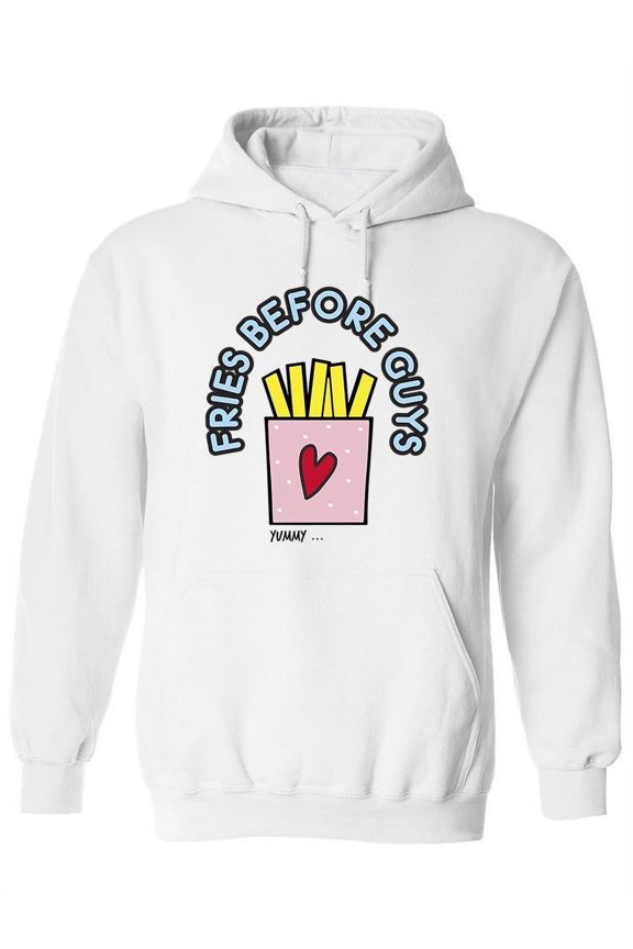 Fries Before Guys, Yummy Hoodie Women -Image by Shutterstock, Female XX-Large