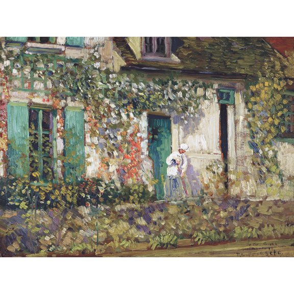 Frieseke The House In Giverny Painting Extra Large Art Print Wall Mural Poster Premium XL