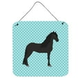 thumbnail image 1 of Friesian Horse Blue Check Wall or Door Hanging Prints, 6 x 6 in., 1 of 1