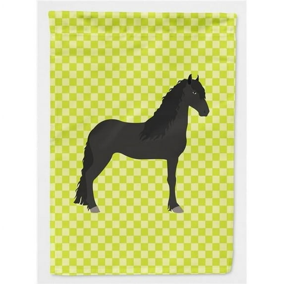 Friesian Horse Green Flag Garden Size