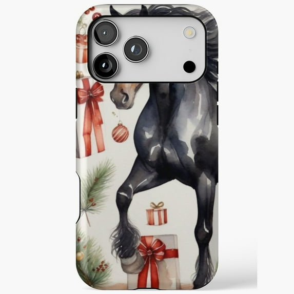Friesian Xmas Elegance iPhone Case 17 16 15 14 13 12 11 Pro Max