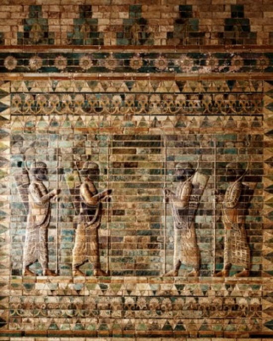 Frieze of Archers Mesopotamian Art Musee Du Louvre Paris Canvas Art - (18 x 24)
