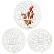 Frifer Chicken Rolling Ball Cage Movable 3 Pieces Chicken Orb Ball Cage Pet Safety Chicken Cage Ball-Shaped Chicken Hamster Ball Cage Safe Walking Net Pigeon Chick Coop for Farms Courtyard elegantly