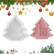 Frifer Christmas Tree Candle Mold Epoxy Resin Mould for Casting Christmas Silicone Molds for Candle Making Desktop Decoration Ornament Mould Home Decor pretty
