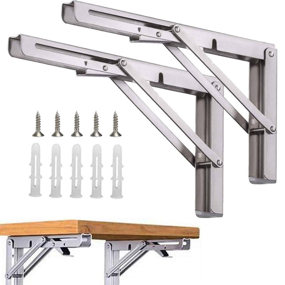 Frifer Foldable Shelf Bracket 2X Floating Shelf Mount Brackets Shelf