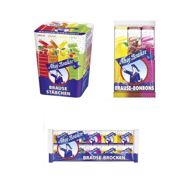 Frigeo Ahoj Brause Stäbchen 125g Fizzy Candy Sticks 69g and