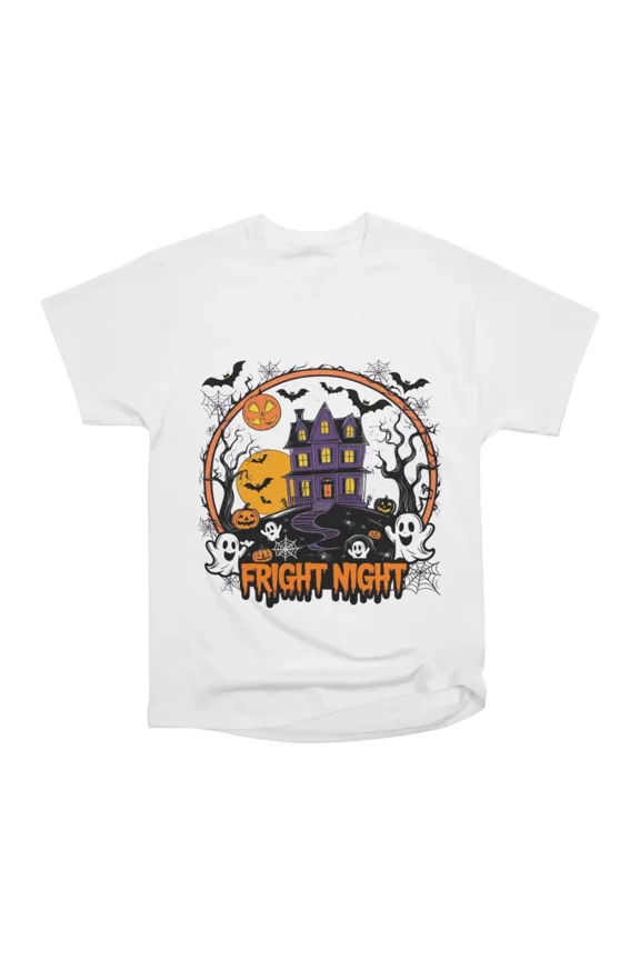 Fright Night Halloween Spooky Fun T-Shirt Tee Gift For Him Merch For Her Apparel For Frien