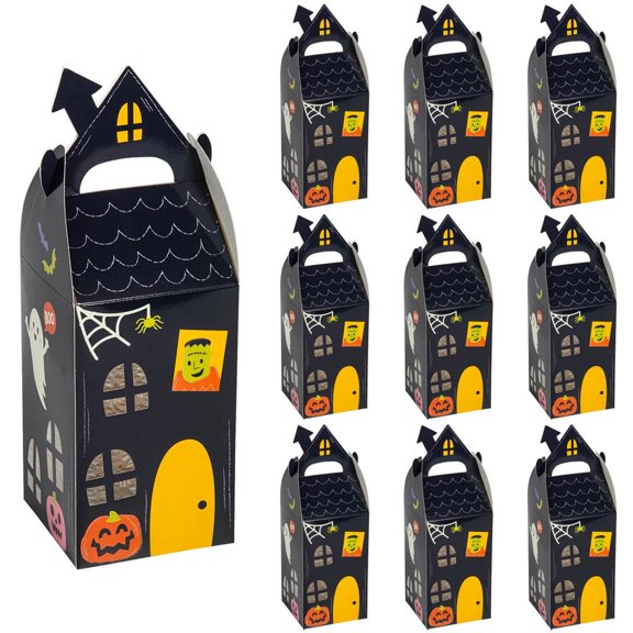 Frightfully Fun Halloween Haunted House Treat Boxes  12 pc