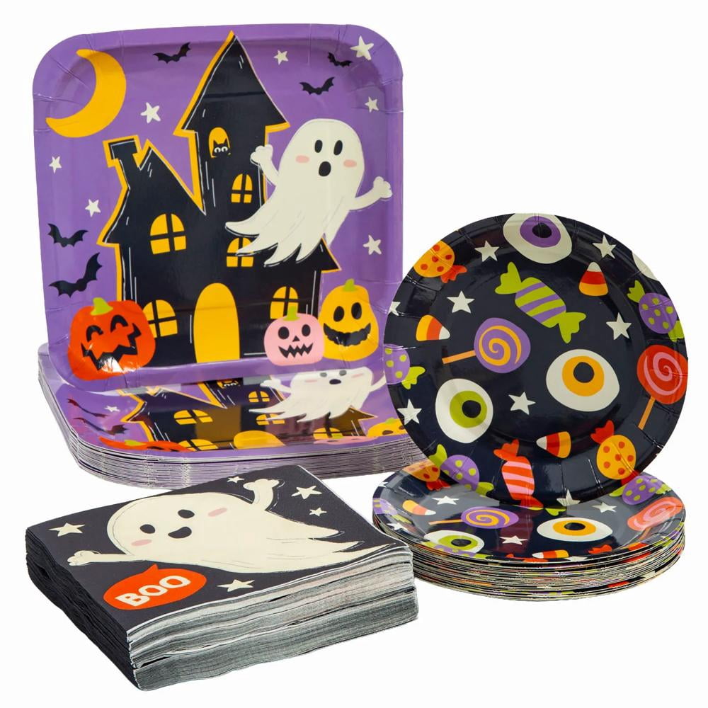 Frightfully Fun Halloween Party Tableware Set for 24 Guests