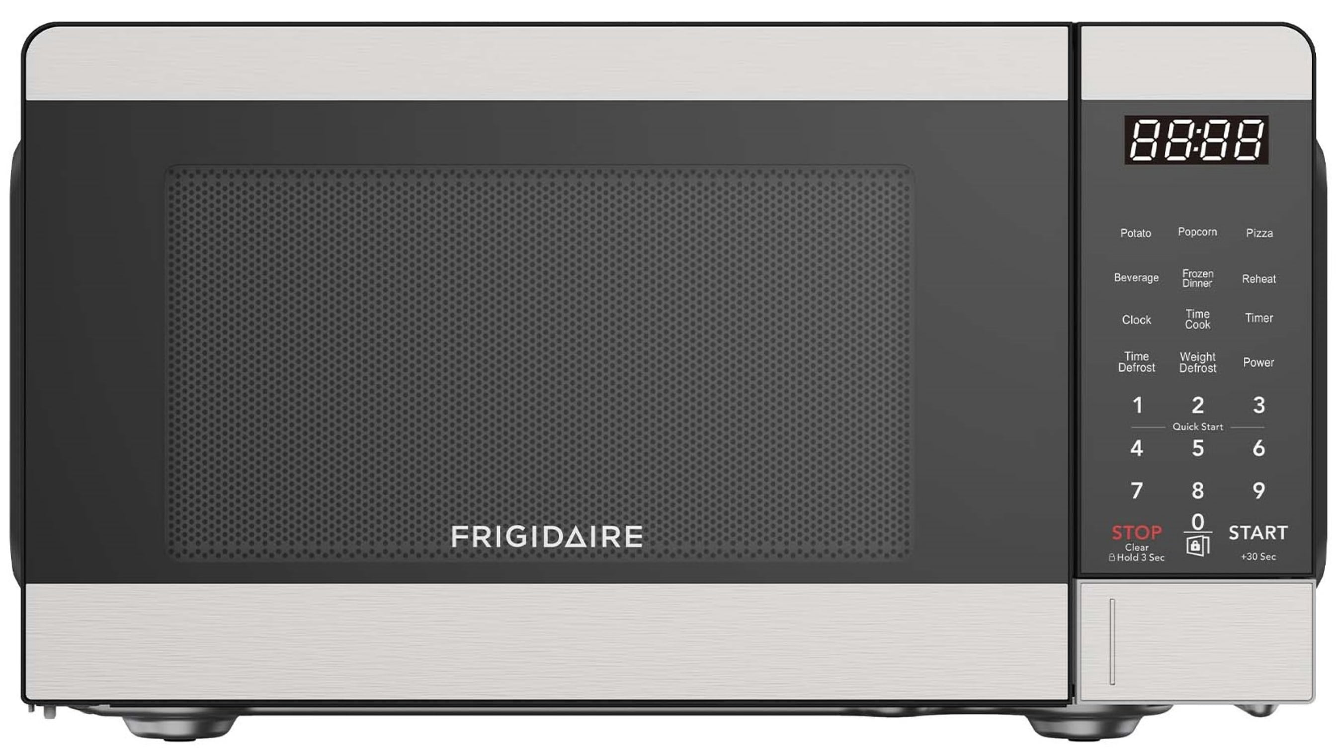 Frigidaire 0.7 Cu. ft. Countertop Microwave Oven, 700 Watt Power, 10 Power Levels, Stainless Steel