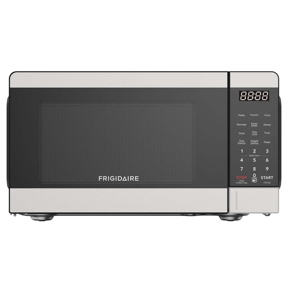 Frigidaire 0.7 Cu. ft. Countertop Microwave Oven, 700 Watt Power, 10 Power Levels, Stainless Steel
