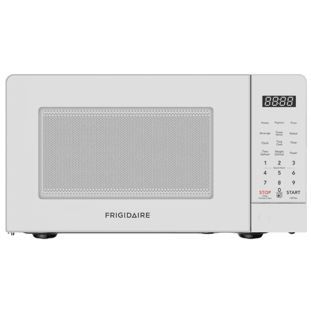 Frigidaire 0.7 Cu. Ft. Countertop Microwave Oven, 700 Watt Microwave with 10 Power Levels, White EMW733