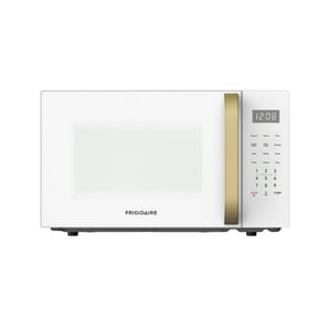 Frigidaire 1.1 cu. ft. 900 Watt Countertop Microwave, White and Gold