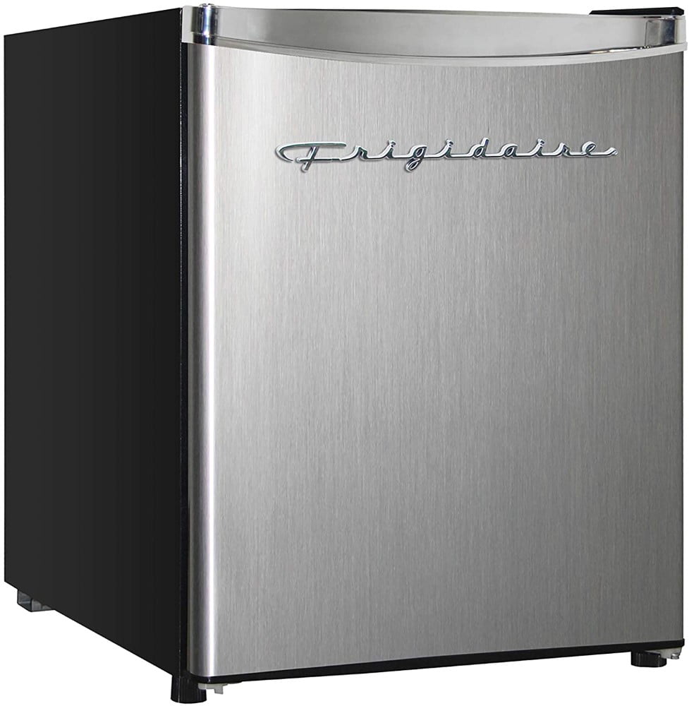 Compact Stainless Steel and Black Upright Freezer, 1.1 Cu. Ft.