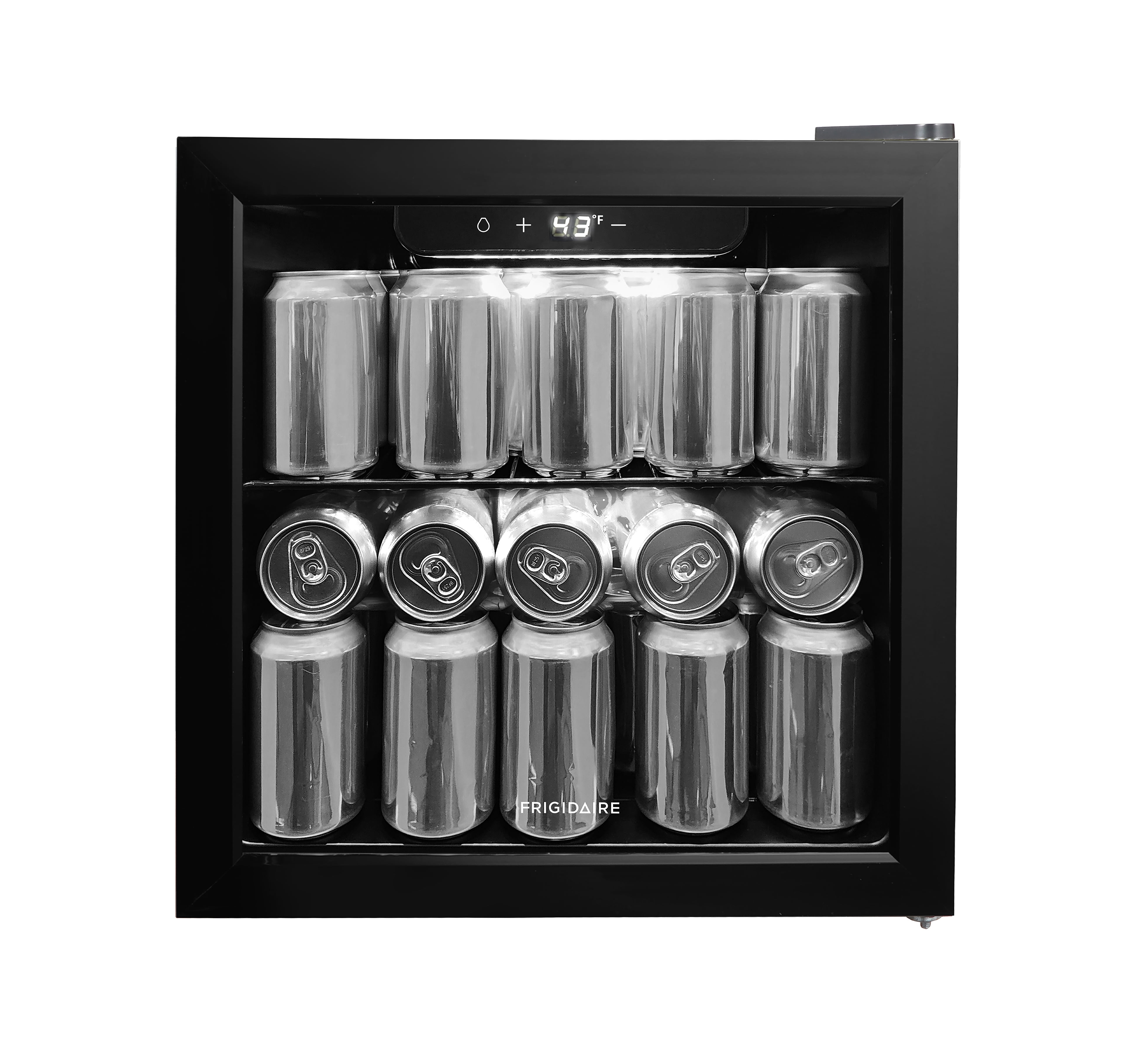 Frigidaire 1.3 Cu. ft. 36L Glass Door Beverage Refrigerator, 47 Can Capacity Mini Fridge with Touch Controls