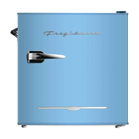 Frigidaire 1.6 Cu. ft. Compact Retro Refrigerator with Chiller Compartment, Mini Fridge with Side Bottle Opener, Blue