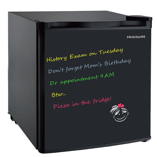 Frigidaire 1.6 Cu Ft Eraser Board Mini Fridge, Black