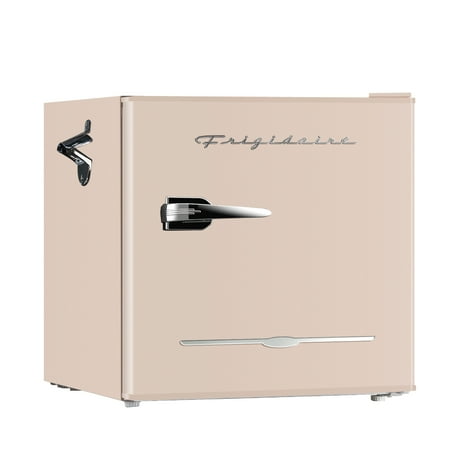 Frigidaire 1.6 Cu. ft. Compact Retro Refrigerator with Chiller Compartment, Mini Fridge with Side Bottle Opener, Coral