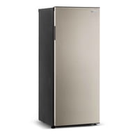 Frigidaire 10 Cu. Ft. Upright Convertible Fridge/Freezer with Reversible Door, Removable Glass Shelves, Adjustable Controls (Platinum Finish)