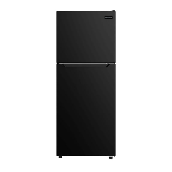 Frigidaire 10 Cu. ft. Top Freezer Refrigerator, Frost-Free Apartment Size Fridge for Kitchen, Office, Black