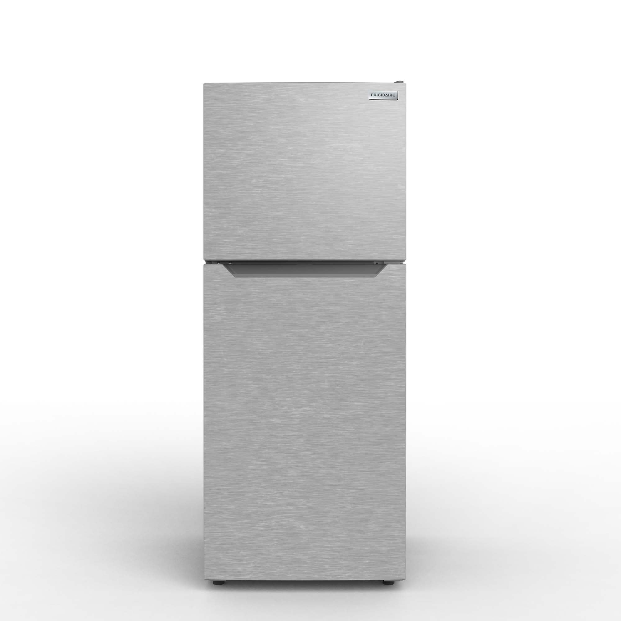 Frigidaire 10 Cu Ft Top Freezer Refrigerator, Platinum Frost Free Apartment Size Fridge for Kitchen, Office, Garage