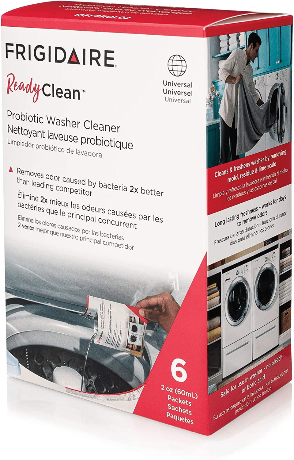 Frigidaire 10FFPROL02 ReadyClean Washer Washing Machine Cleaner, 6 Count