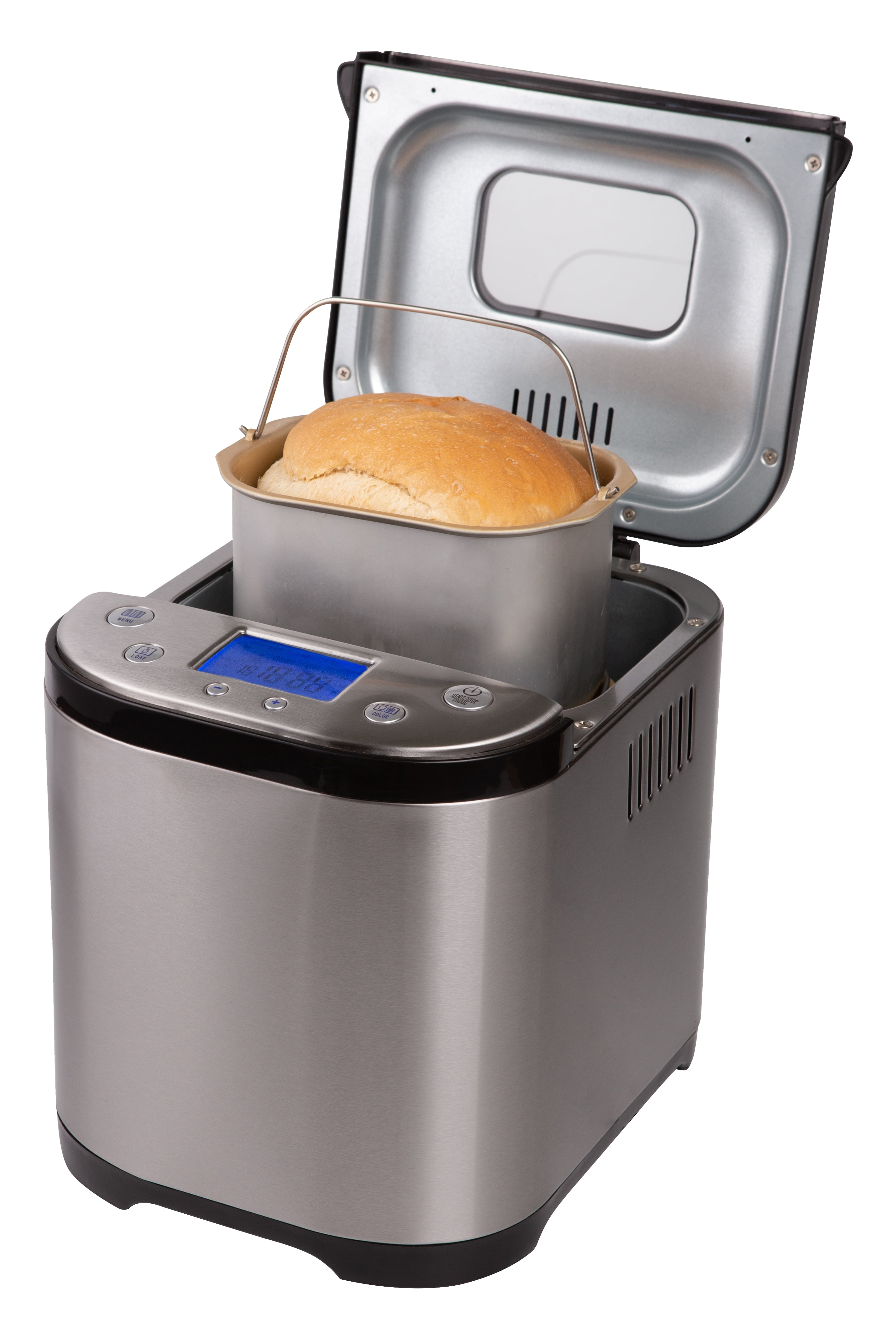 DASH Everyday Stainless Steel Bread Maker Up to 1.5lb Loaf Programmable 12  Se