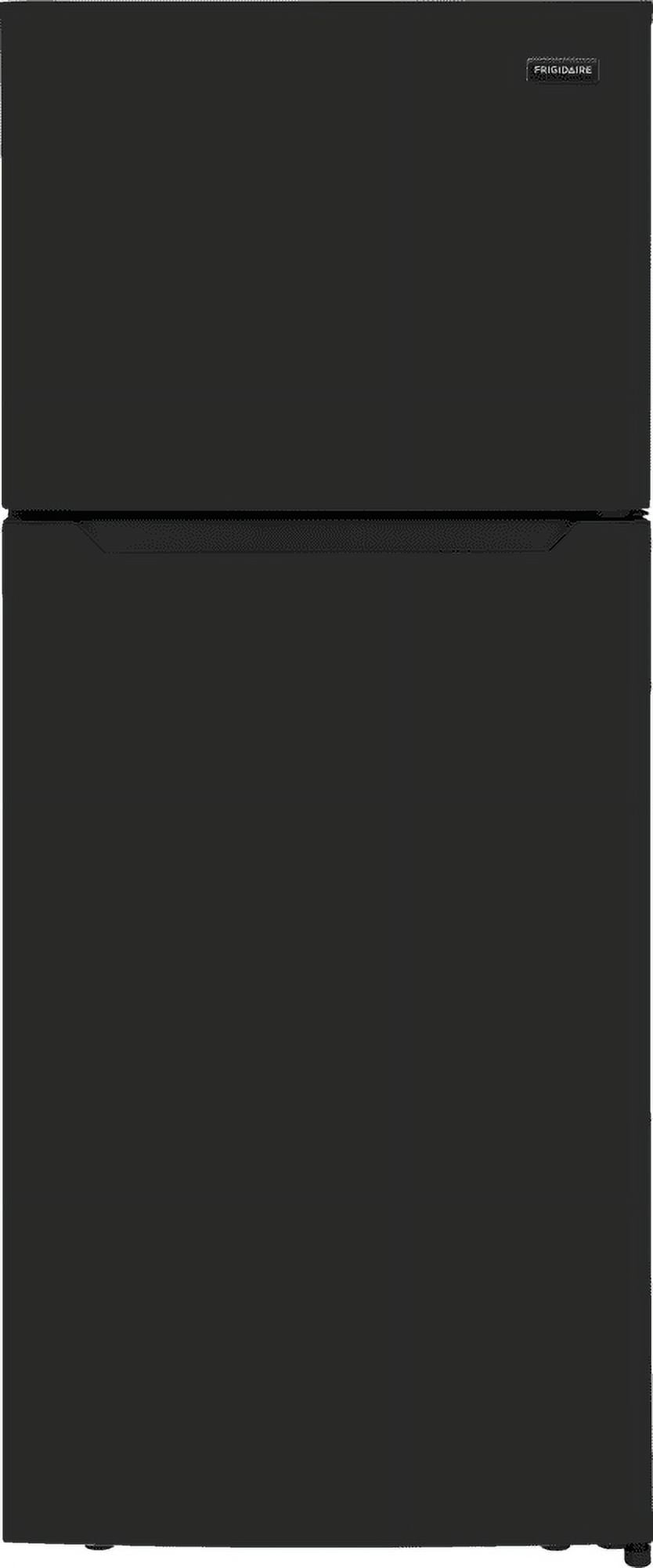 Black Energy Star Top Freezer Refrigerator with Ice Maker