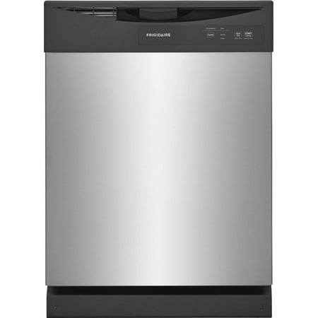 Frigidaire - 24" Front Control Built-In Dishwasher with Energy Saver Dry, 62dba - Stainless Steel