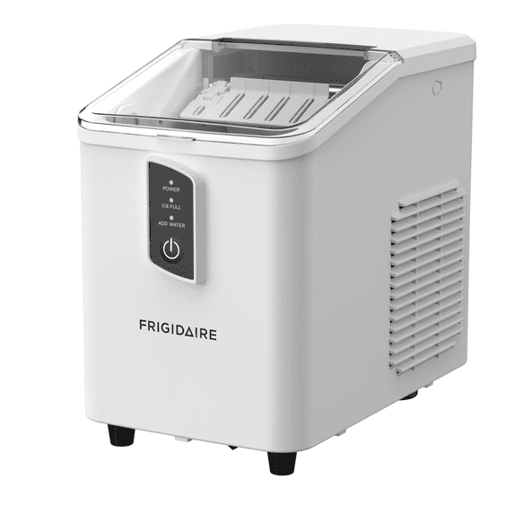 Frigidaire Countertop Ice Maker, 26 lbs Daily, Bullet Shaped Ice, White