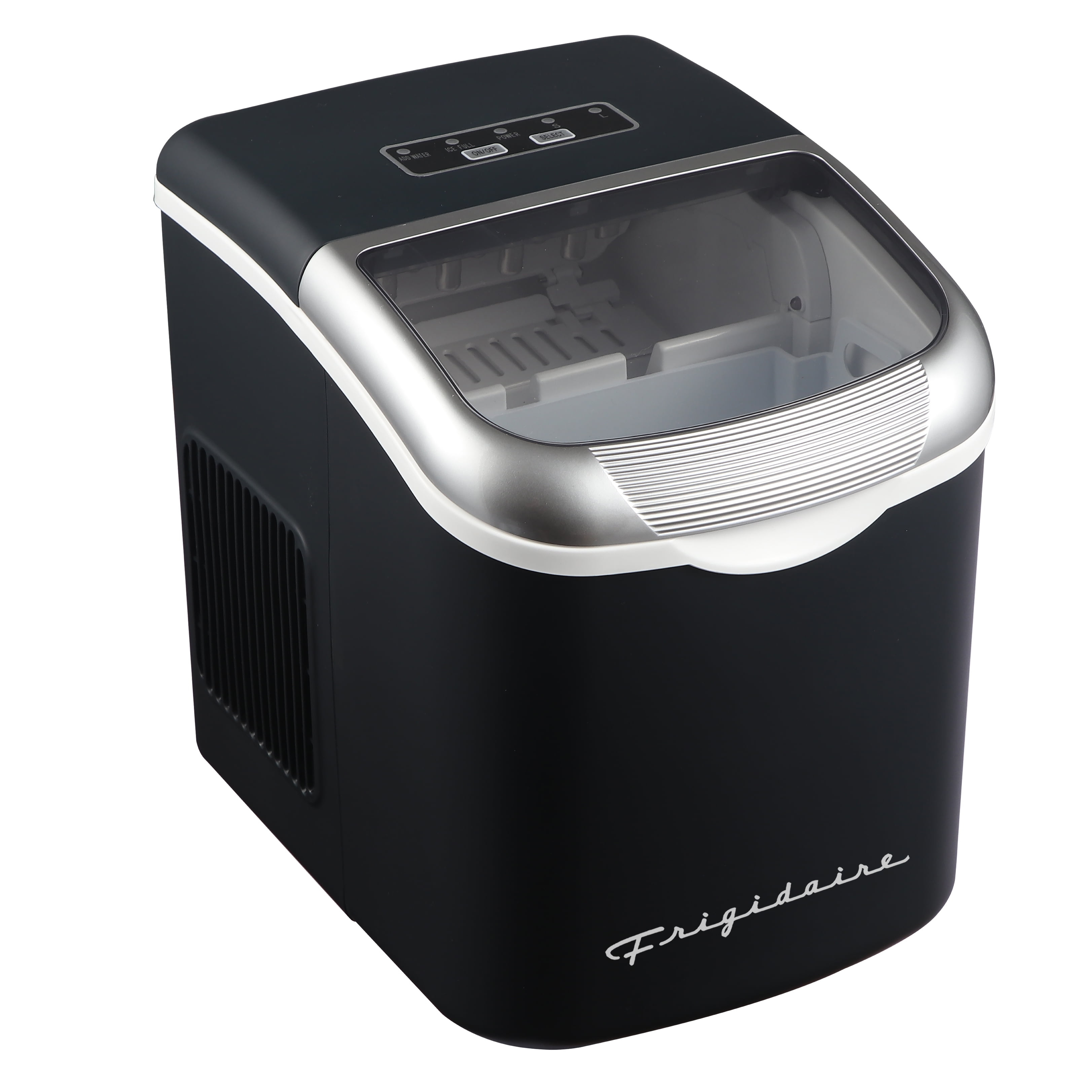 Frigidaire 26 Lbs. Countertop Bullet Ice Maker, Retro Ice Machine with Touch Controls, Black