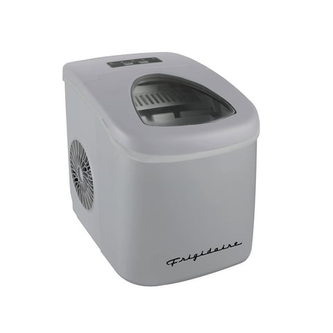 Frigidaire 26 lbs. Retro Bullet Ice Maker, Countertop Ice Machine with Dual Ice Size Options, for Home, Kitchen, Office, Bar, Silver