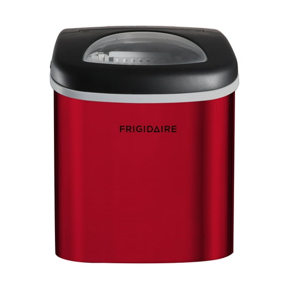Frigidaire 26 lb Portable Countertop Ice Maker, Red Stainless Steel EFIC130