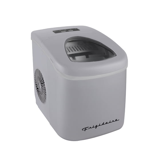 Frigidaire 26 lbs. Retro Bullet Ice Maker, Countertop Ice Machine with Dual Ice Size Options, for Home, Kitchen, Office, Bar, Silver