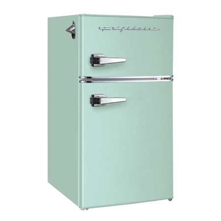 Frigidaire, 3.1 Cu. Ft. 2 Door Retro Compact Refrigerator , Built-In Side Bottle Opener, Mint