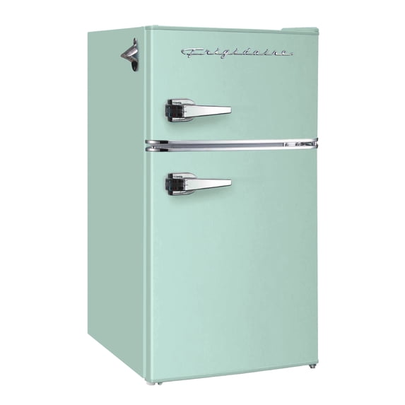 Frigidaire, 3.1 Cu. Ft. 2 Door Retro Compact Refrigerator , Built-In Side Bottle Opener, Mint