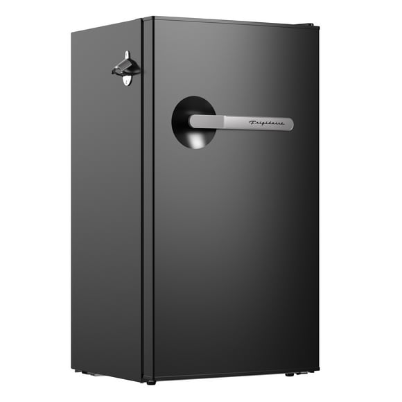 Frigidaire 3.1 Cu. Ft. Retro Compact Fridge Built-in Side Bottle Opener, Black