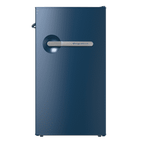 Frigidaire 3.1 cu. ft. retro compact fridge built-in side bottle opener W: 18.9" x L: 17.95" X H: 33.27" (Azure)