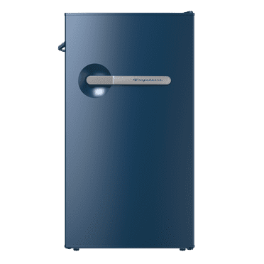 Frigidaire 3.1 cu. ft. retro compact fridge built-in side bottle opener W: 18.9" x L: 17.95" X H: 33.27" (Azure)