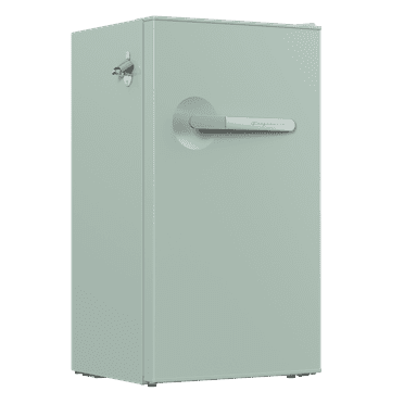Frigidaire 3.1 cu. ft. retro compact fridge built-in side bottle opener W: 18.9" x L: 17.95" X H: 33.27" (Sage)