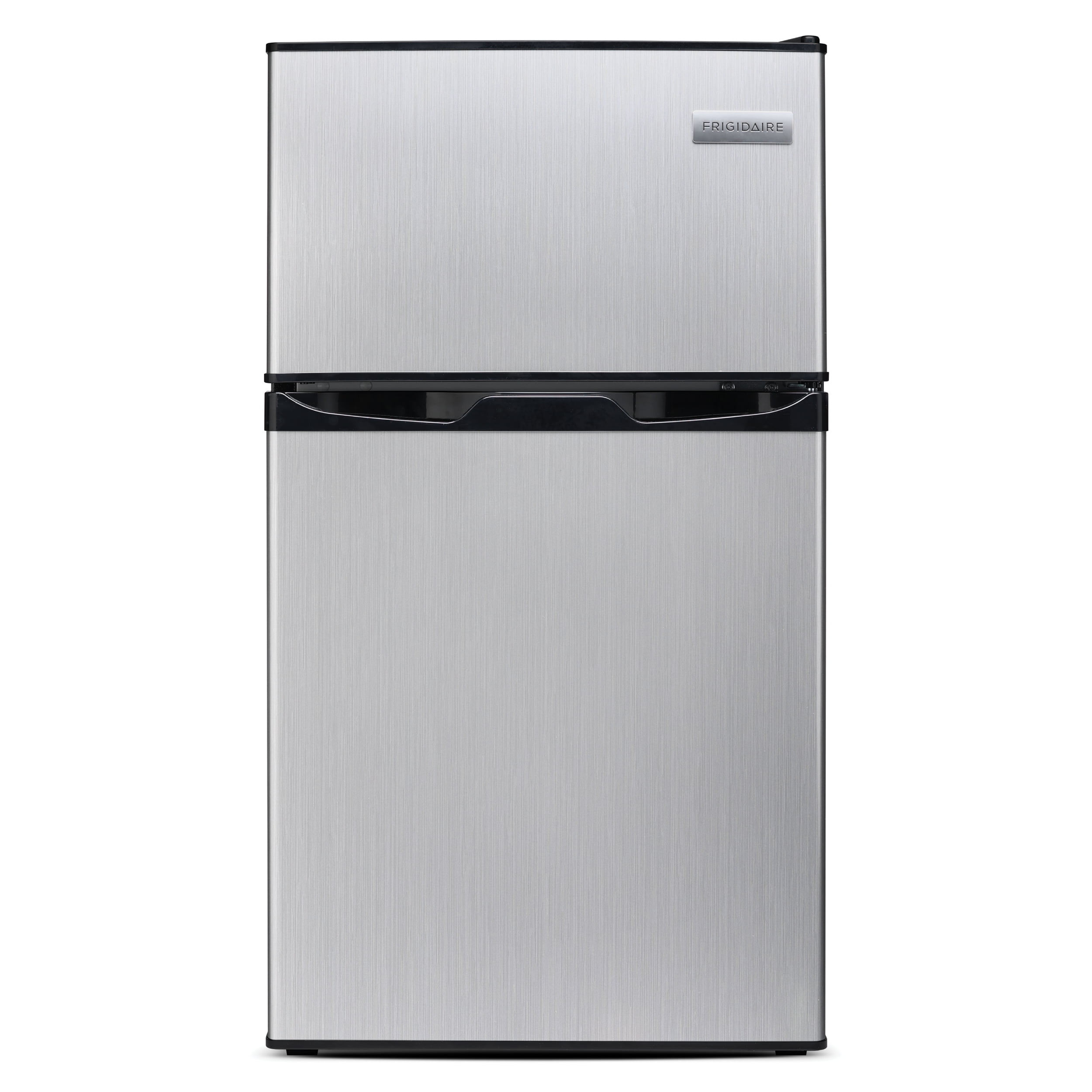 Compact Stainless Steel Mini Fridge with Top Freezer