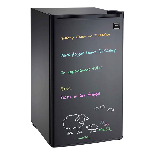 Frigidaire 3.2 Cu Ft Retro Dry Erase Compact Fridge, (EFR331BLACK