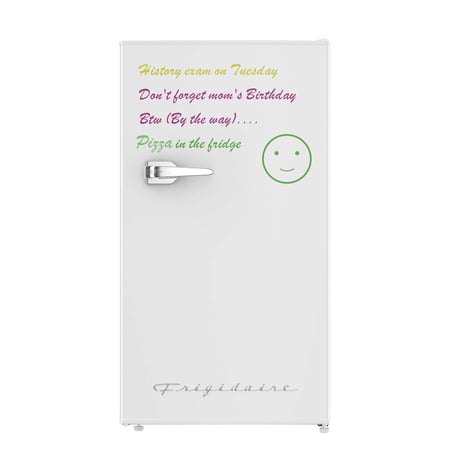 Frigidaire 3.2 Cu ft. Dry Erase Retro Refrigerator, 91L Compact Fridge with Chiller Compartment, White