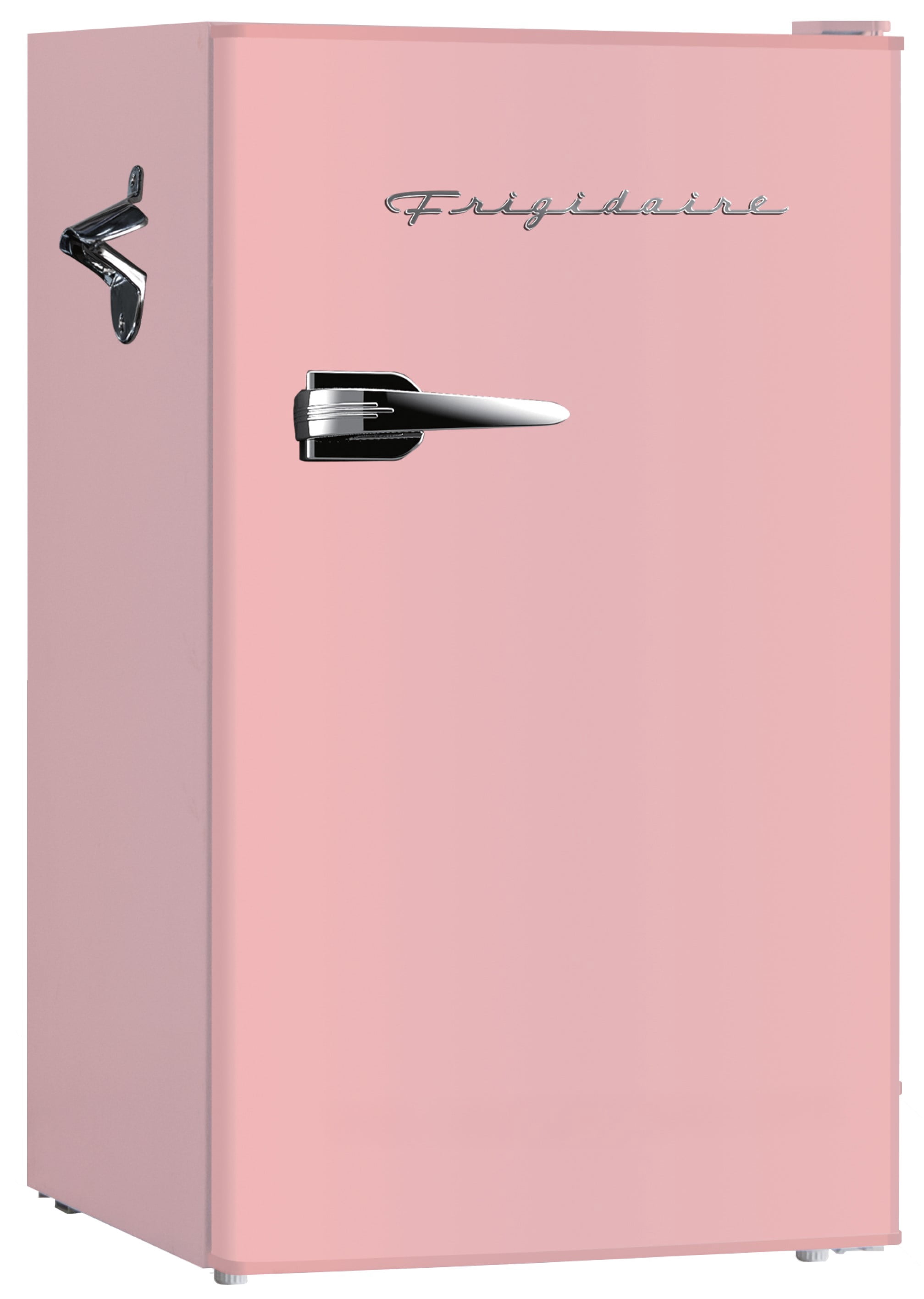 Frigidaire 3.2 Cu. ft. Retro Compact Refrigerator with Chiller Compartment, Mini Fridge with Side Bottle Opener, Pink