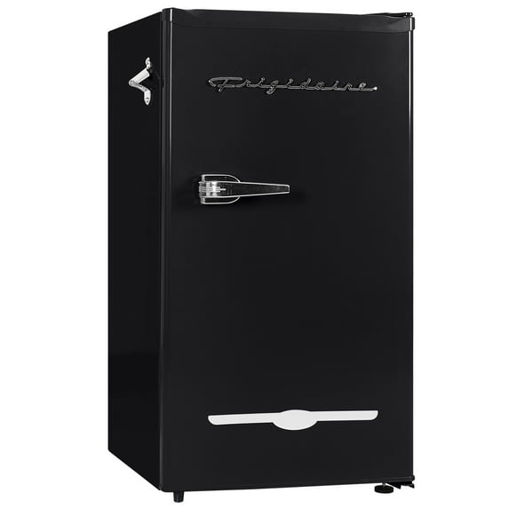 Frigidaire 3.2 Cu. ft. Retro Compact Refrigerator with Side Bottle Opener EFR376, Black