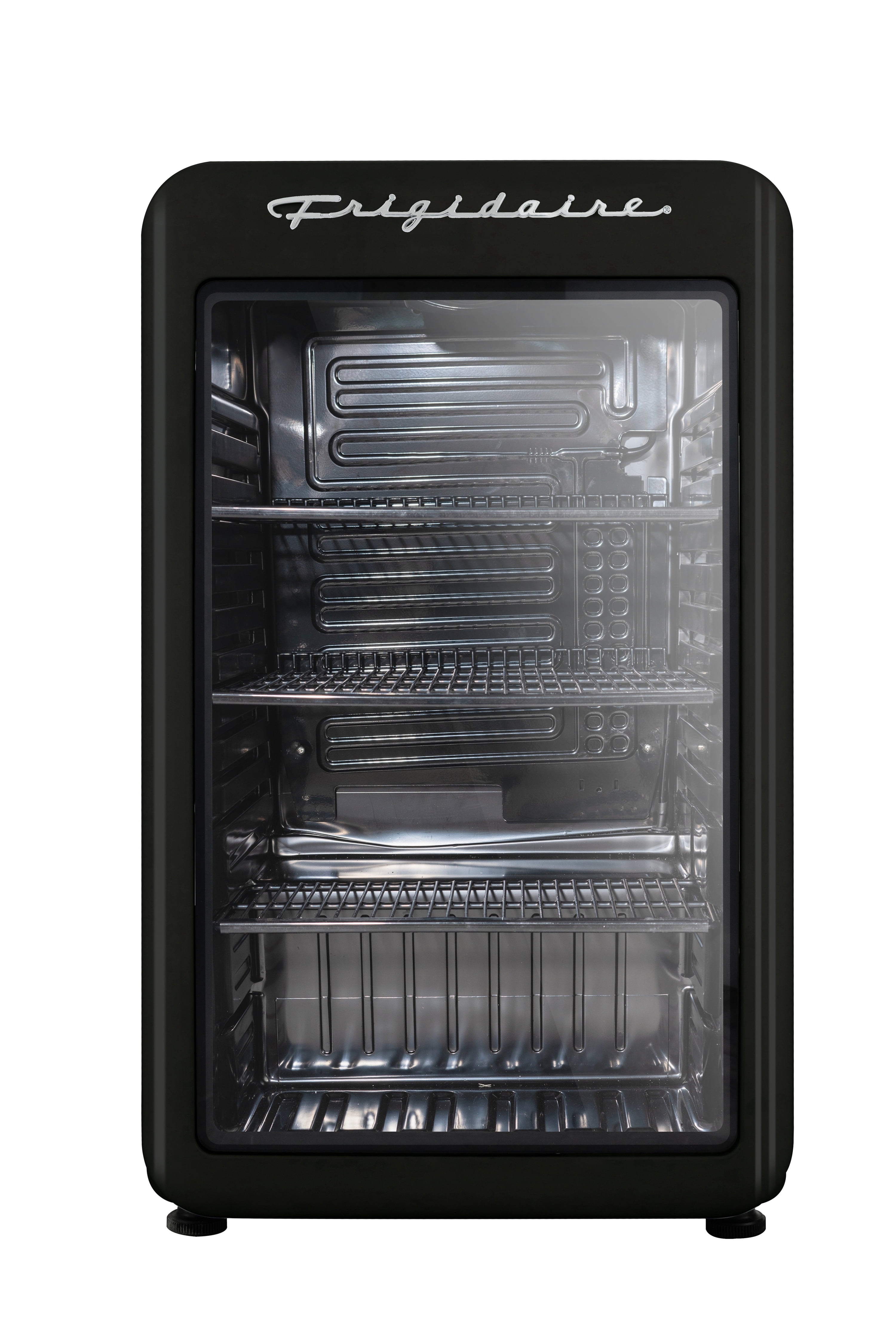 Frigidaire 3.3 Cu. ft. 102 Can Retro Refrigerator, 95 Liter Mini Fridge with Glass Door, Black