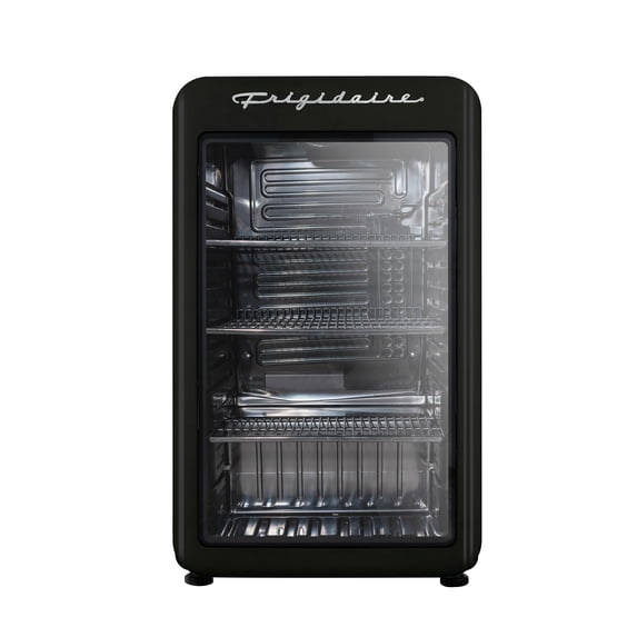 Frigidaire 3.3 Cu. ft. 102 Can Retro Refrigerator, 95 Liter Mini Fridge with Glass Door, Black