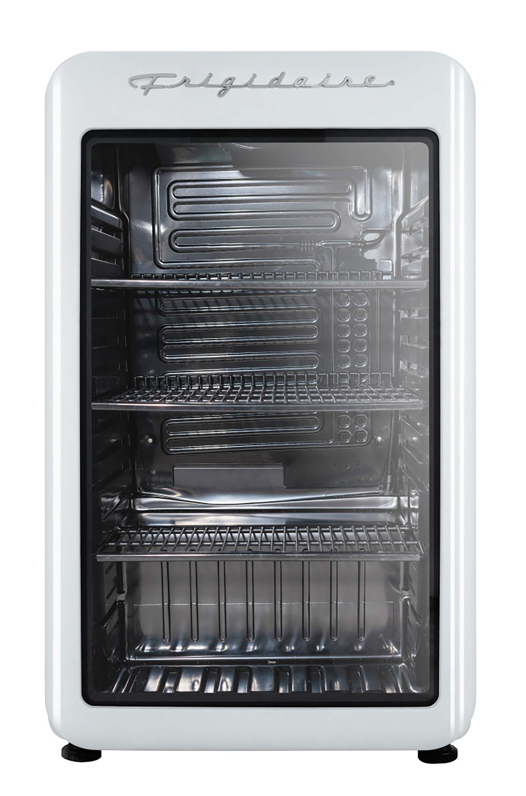 Frigidaire 3.3 Cu. ft. 102 Can Retro Refrigerator, 95 Liter Mini Fridge with Glass Door, White